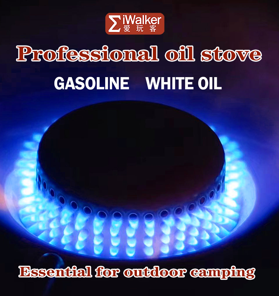 The IWALKER G43S is a compact and portable gasoline stove, which is suitable for cooking during backpacking, mountaineering, hiking and camping trips.