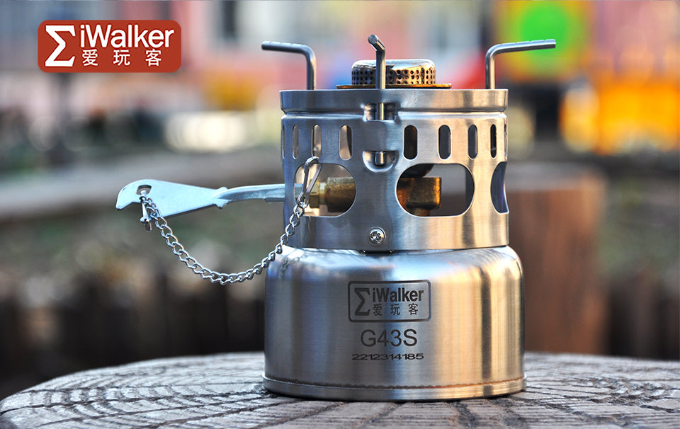 The IWALKER G43S is a compact and portable gasoline stove, which is suitable for cooking during backpacking, mountaineering, hiking and camping trips.