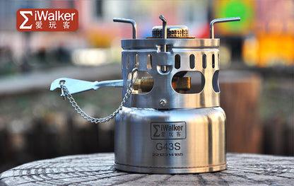The IWALKER G43S is a compact and portable gasoline stove, which is suitable for cooking during backpacking, mountaineering, hiking and camping trips.