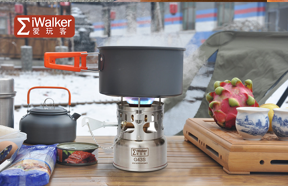 The portable gasoline stove G43SPro, suitable for outdoor hiking, cycling and motorcycle touring
